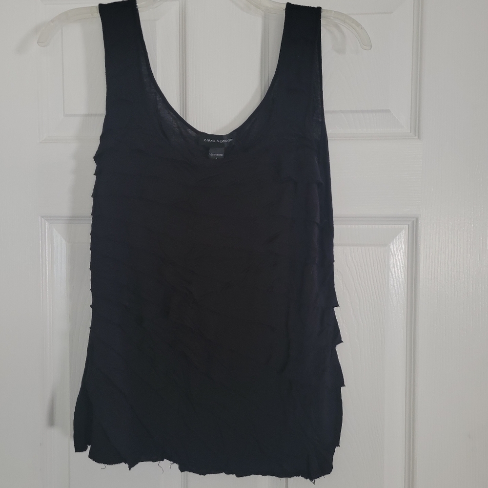 Cable & Gauge Large Ruffle Tank